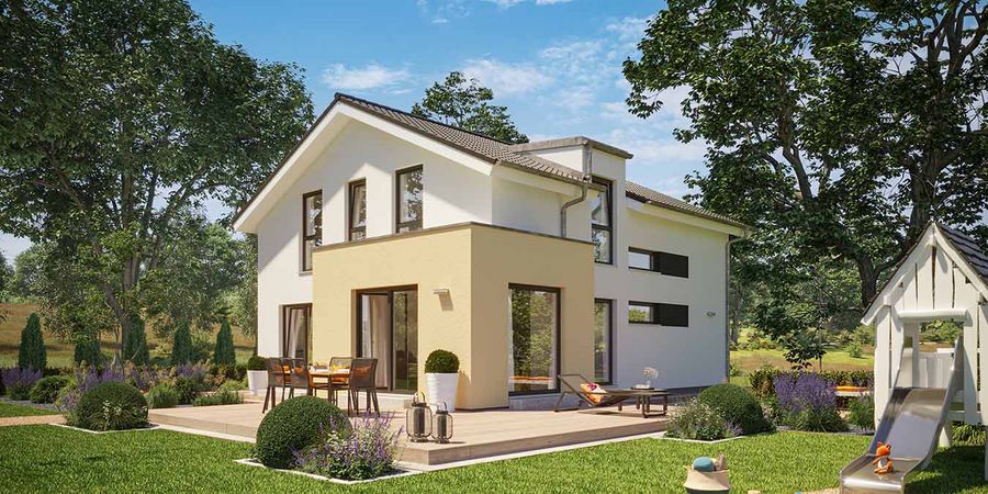 Außenansicht des Hauses aus dem Garten