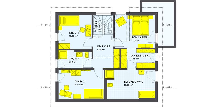 Living Haus – Haus Sunshine 164 Grundriss DG