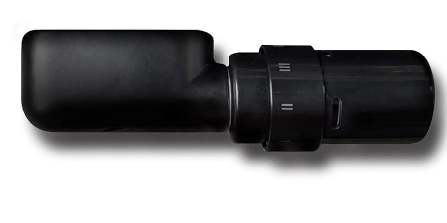 Design-Ventilgarnitur eines Heizkörpers in Schwarz