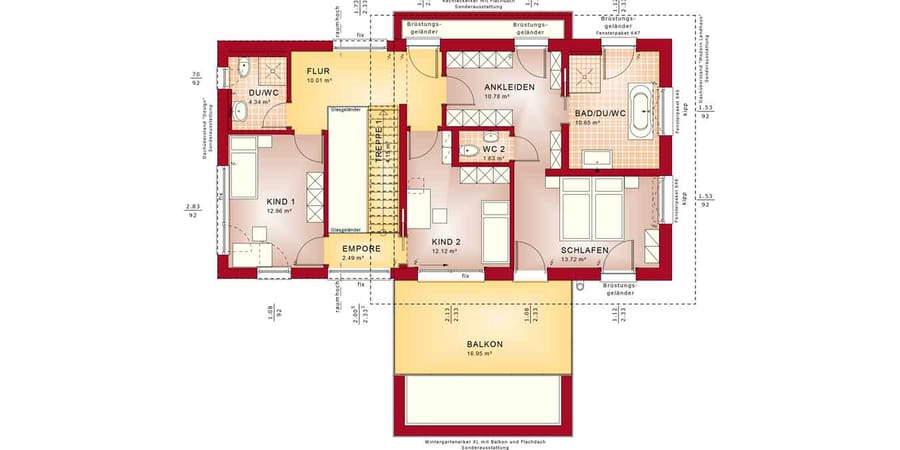 Grundriss Musterhaus Concept-M 170 Dachgeschoss