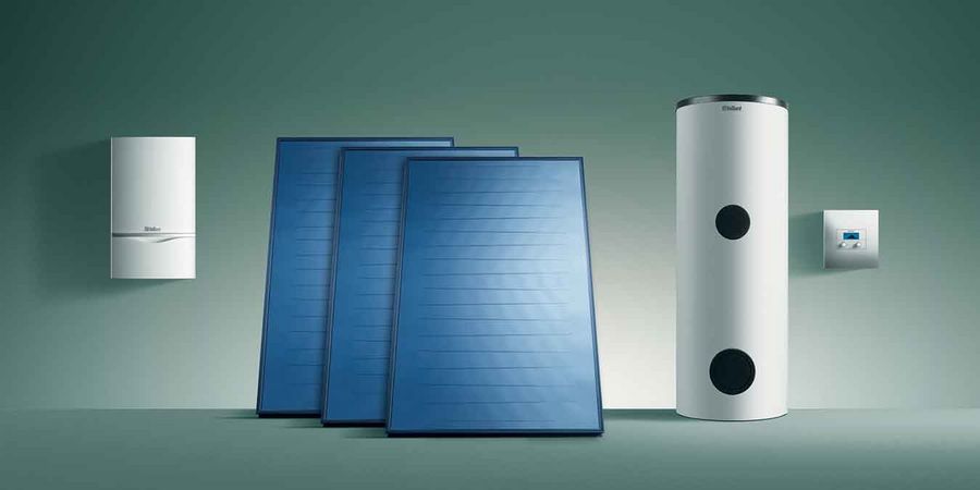 Brennwertgerät mit Solaranlage