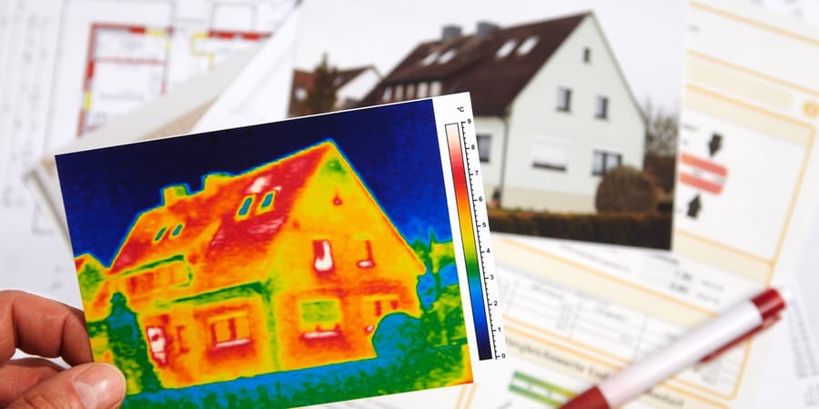 Thermografie eines Einfamilienhauses für Energieausweis
