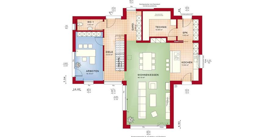 Grundriss Musterhaus Concept-M 170 Erdgeschoss
