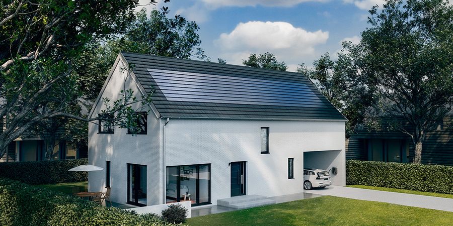 Foto: Haus mit Indach-Photovoltaik Anlage von Wienerberger