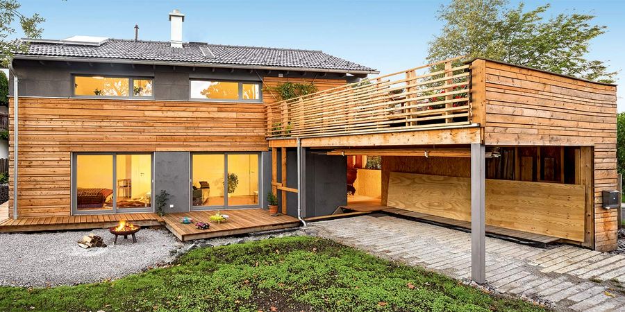 Haus gebaut mit dem Baustoff Holz