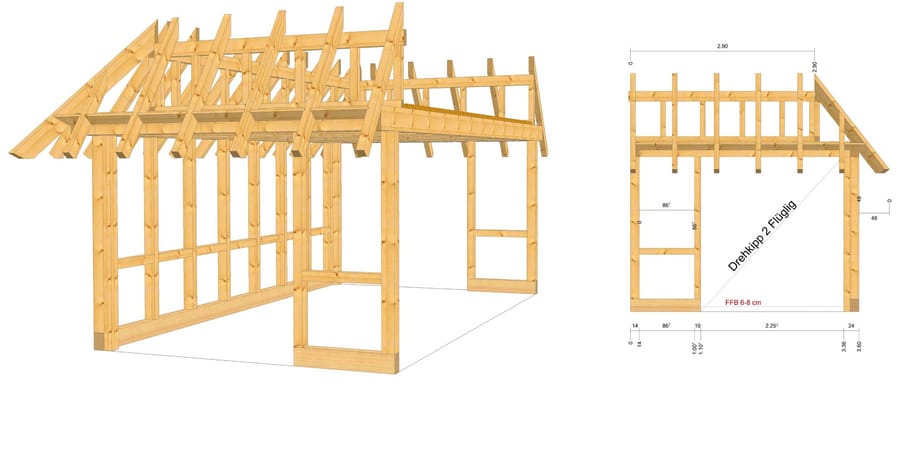 Wintergarten Bausatz - CAD Zeichnung