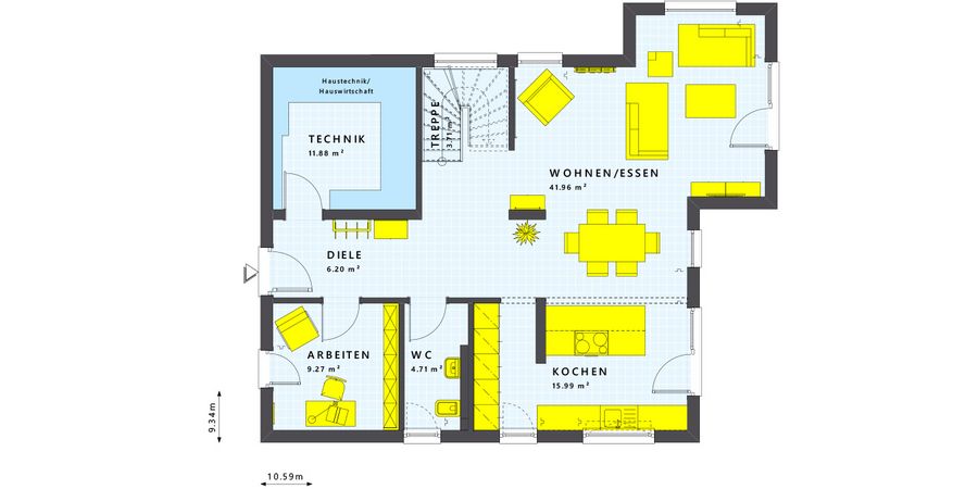 Living Haus – Haus Sunshine 164 Grundriss EG
