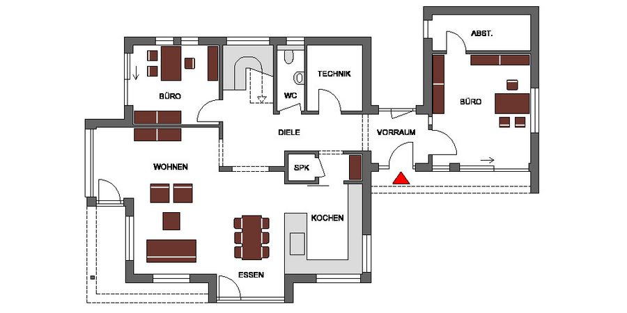 Grundriss Bien-Zenker Concept M 166 Erdgeschoss