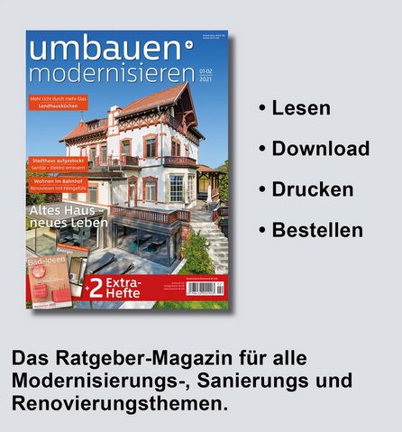 Titel Magazin Umbauen + Modernisieren 1-2/2021