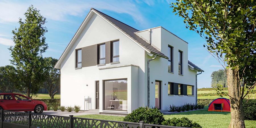 Außenansicht des Hauses von der Straße