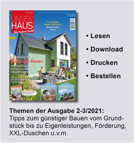 Bau-Magazin Unser Haus ePaper 2-3-2021