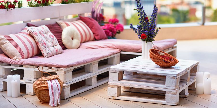 Garten Lounge Möbel aus Holzpaletten
