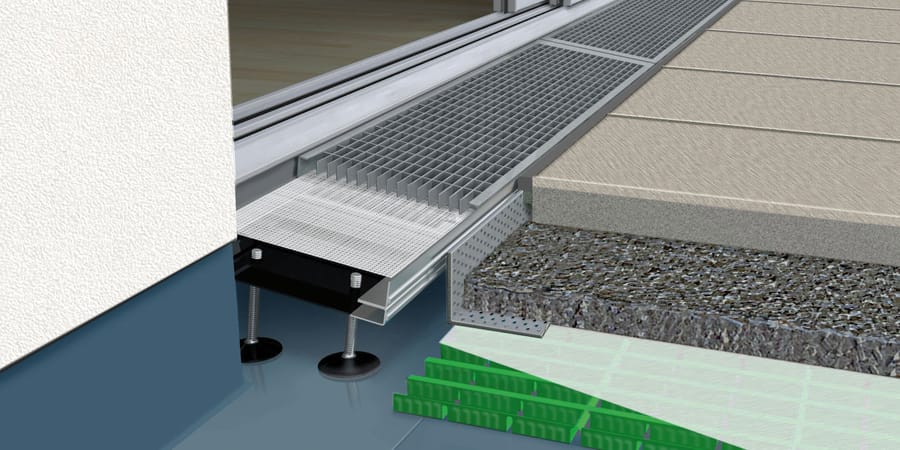 Drainrostsystem für barrierefreie Balkonsanierung