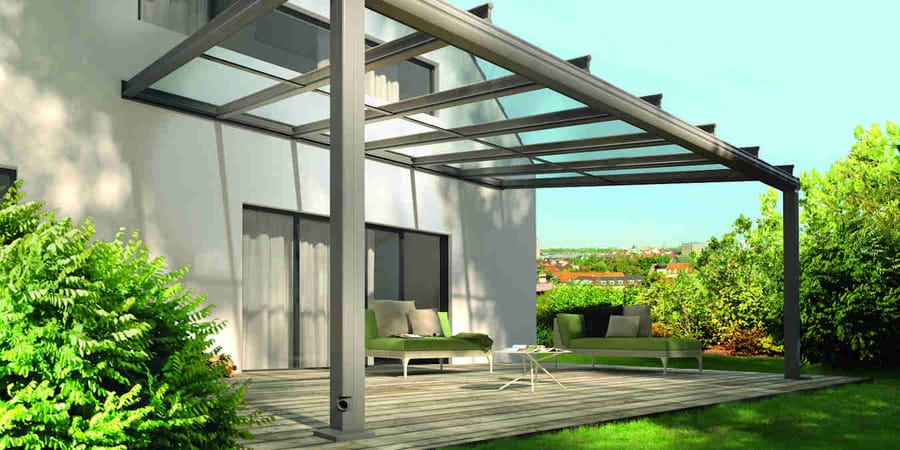 Terrassenüberdachung mit Glasdach – Weinor