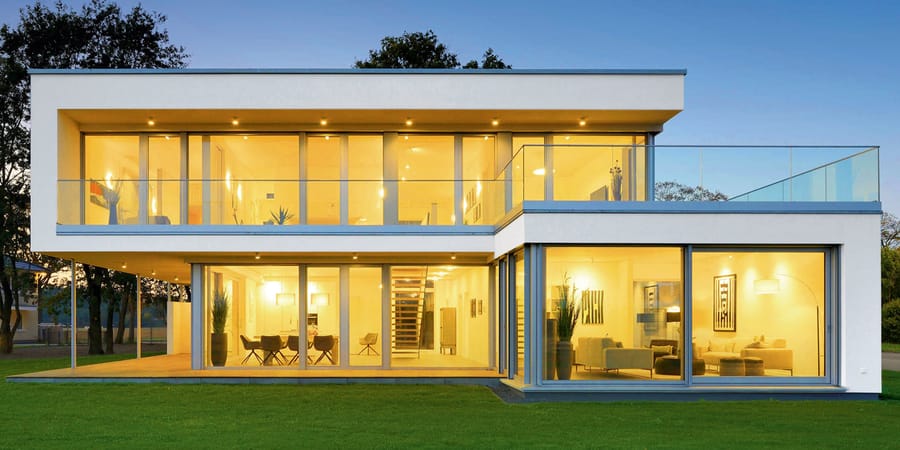 modernes Haus im Bauhaus Stil