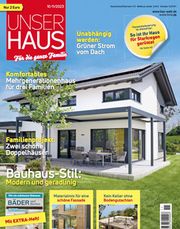 Titelbild Magazin Unser Haus Ausgabe 10-11-2023 