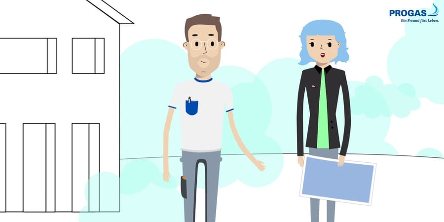 Progas Flüssiggas Animation aus dem Erklärvideo