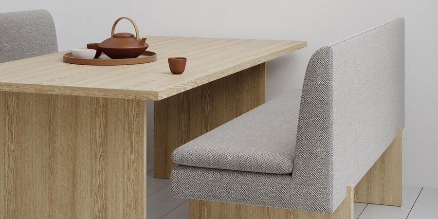Esstisch mit Sitzbank im Japandi Style