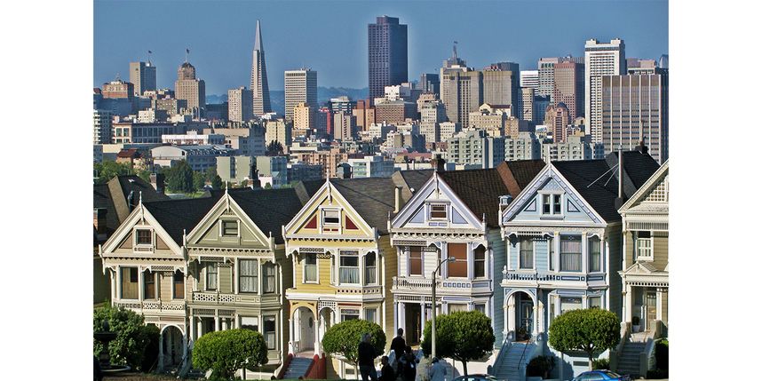 Amerikanische Häuser im viktorianischen Stil – Painted Ladies in San Francisco