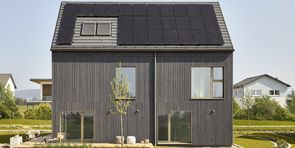 Modernes Haus, förderfähig als Klimafreundlicher Neubau (KFN)