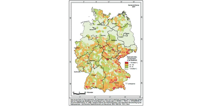 Radonvorkommen in Deutschland