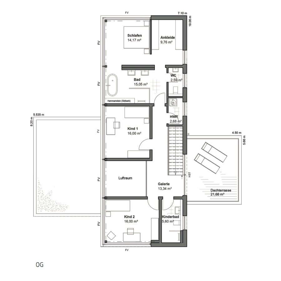 Grundriss Erdgeschoss - Luxhaus core